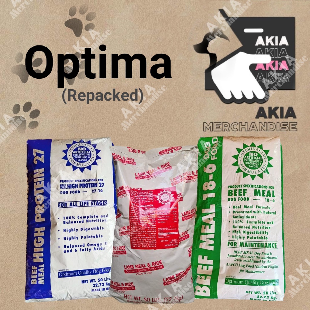 OPTIMA Dry Dog Food High Protein Lamb Rice Beef Meal