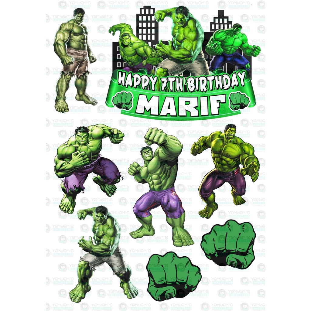 SUPERHEROES | INCREDIBLE HULK | CAKE TOPPERS #01 | Shopee Philippines