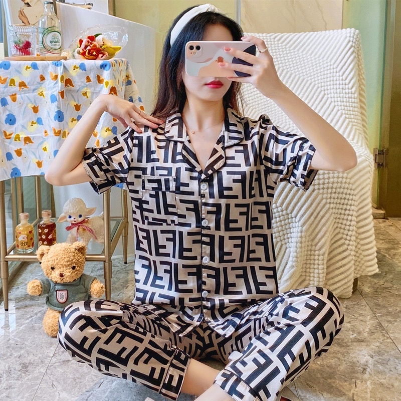 CAND Women s Silk Pajama Terno Sleepwear COD Shopee Philippines