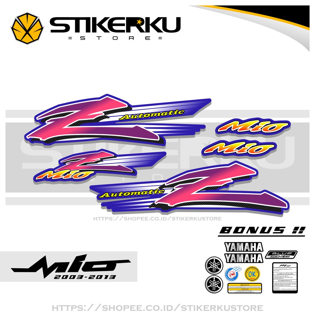 Yamaha Mio Amore Sticker Orange