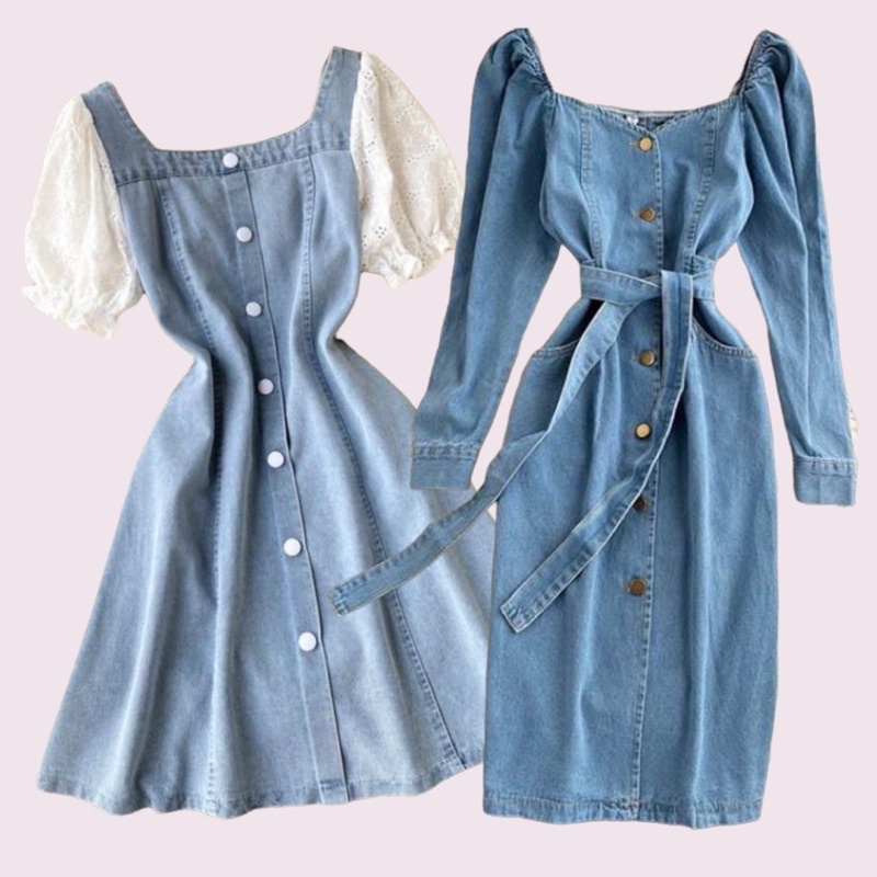 Denim 2024 dress shopee