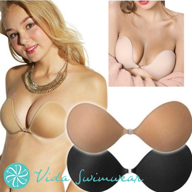 Adhesive Bra Strapless Sticky Invisible Push Up Fabric Bra Nipple Covers  For Backless Dress Estilo Azteca