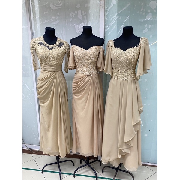 Mothers Gown Ninang gown Shopee Philippines