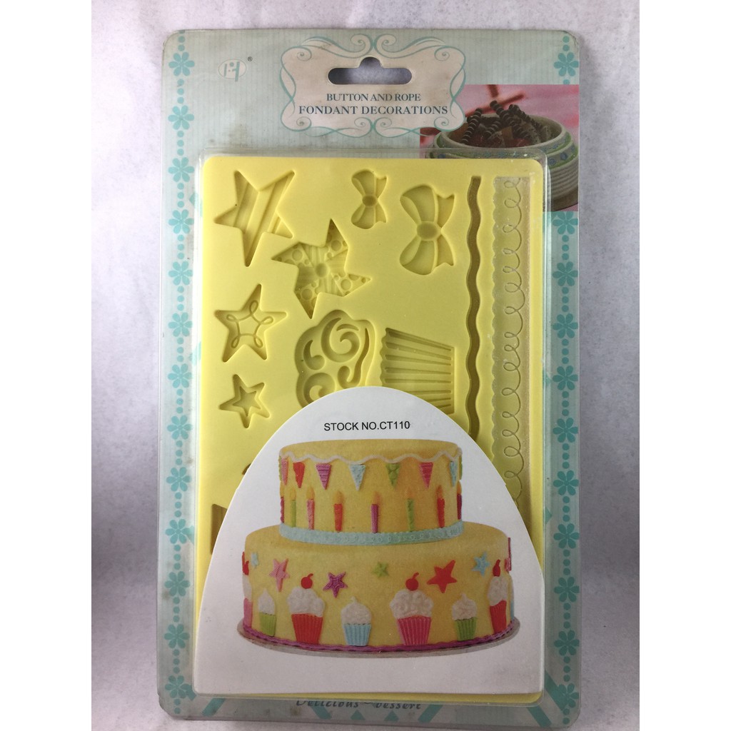 Button and rope fondant hot sale decorations