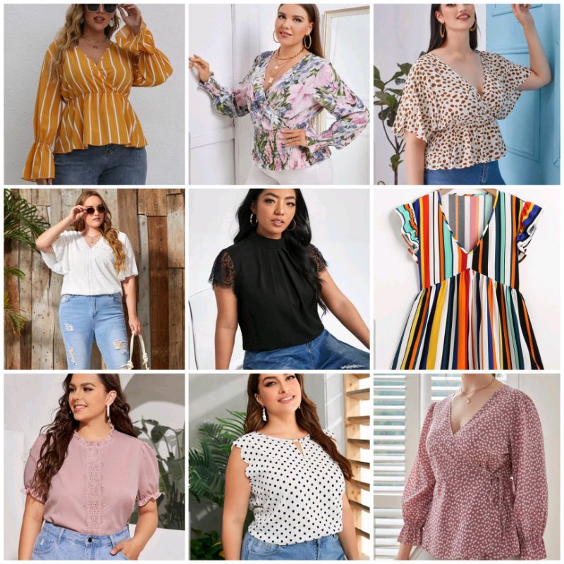 SHEIN CURVE PLUS SIZE XL-2XL EXTRA LARGE TOP PLUS SIZE TOP LOOSE