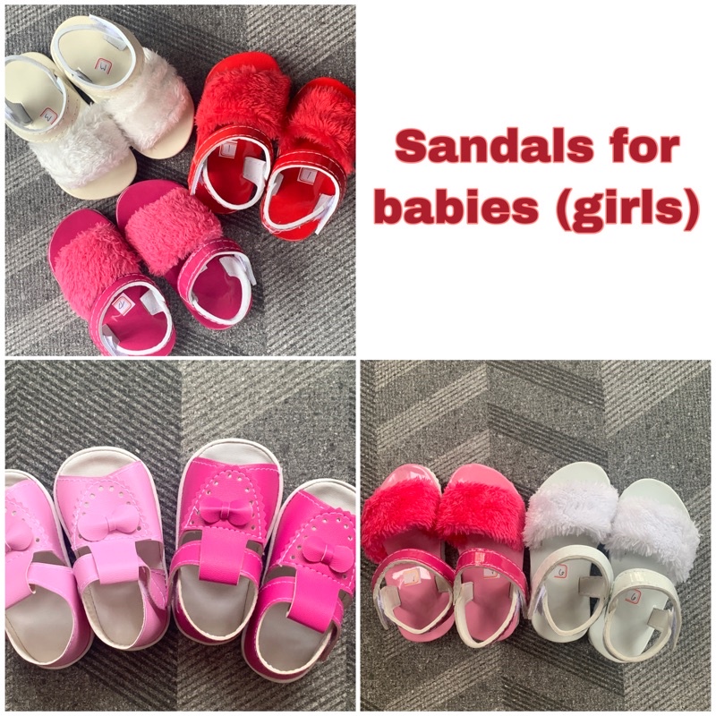 Baby fur hot sale sandals