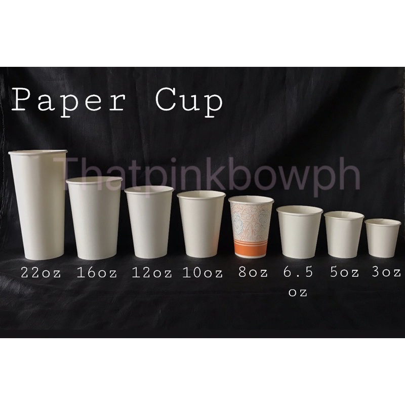 Disposable deals cup sizes