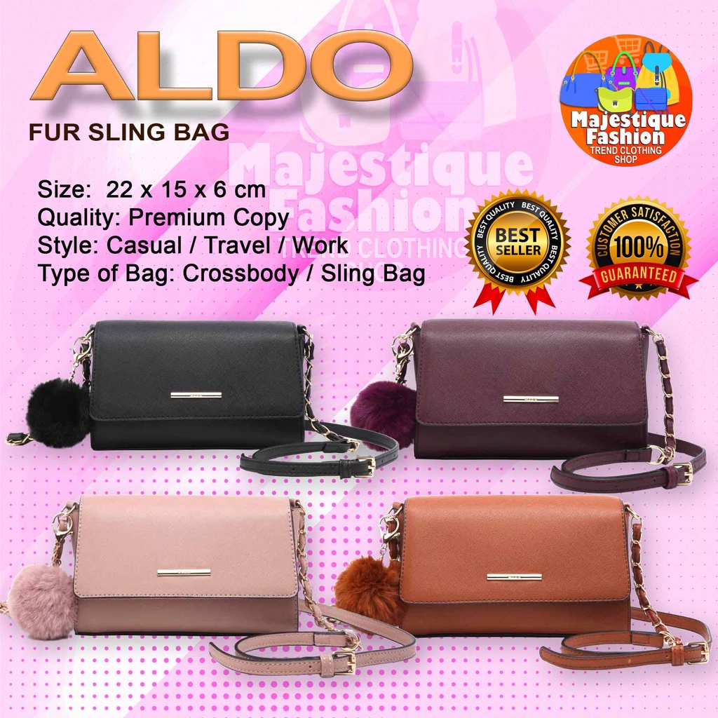 Furry Chic ALDO Women s Sling Bag with Plush Fur Accent Shopee