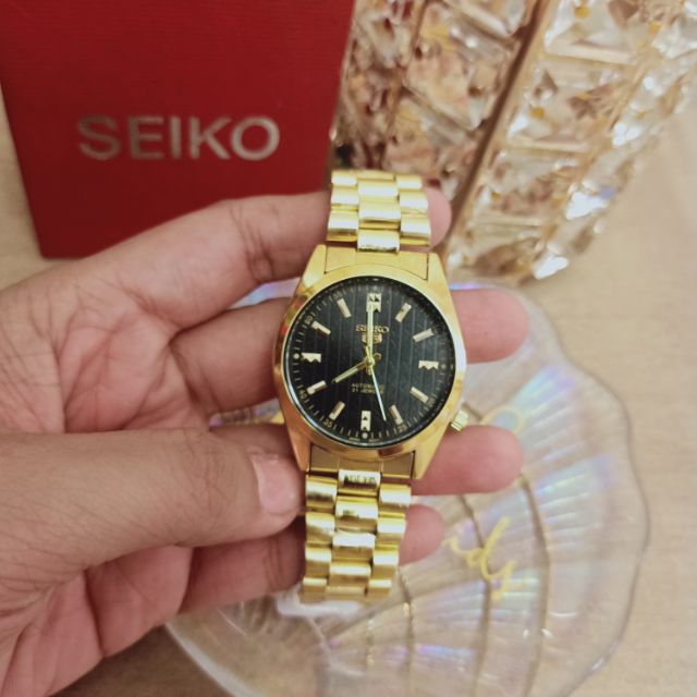 Sale Seiko Gold and Black Watch for Men Shopee Philippines