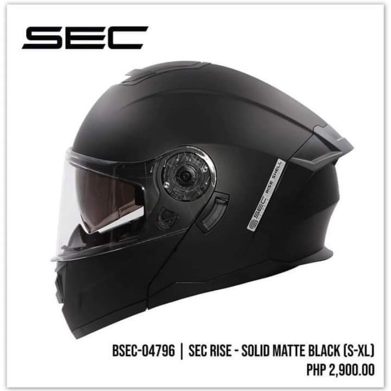 Sec helmet hot sale matte black