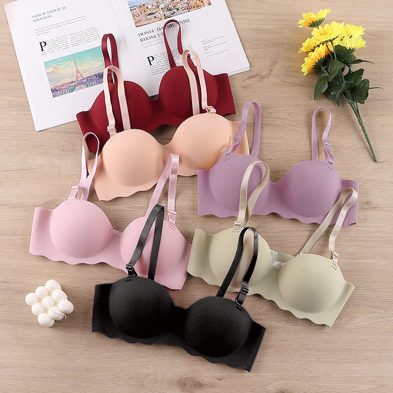 Women Push Up Bra Comfort Wireless Bralette Fashion Shell Cup Lace Sexy  Lingerie 