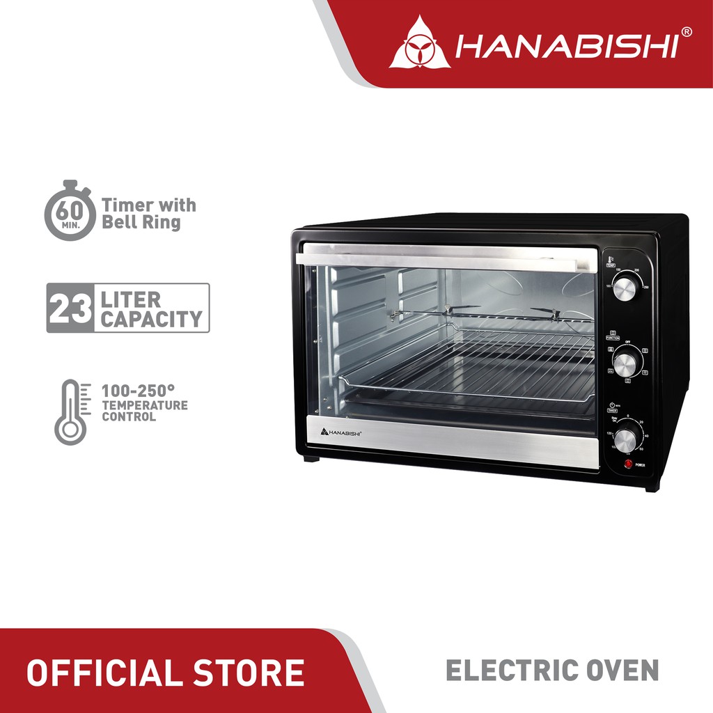 Hanabishi Electric Oven HEO23R 23L Best for Baking with 4 cooking functions