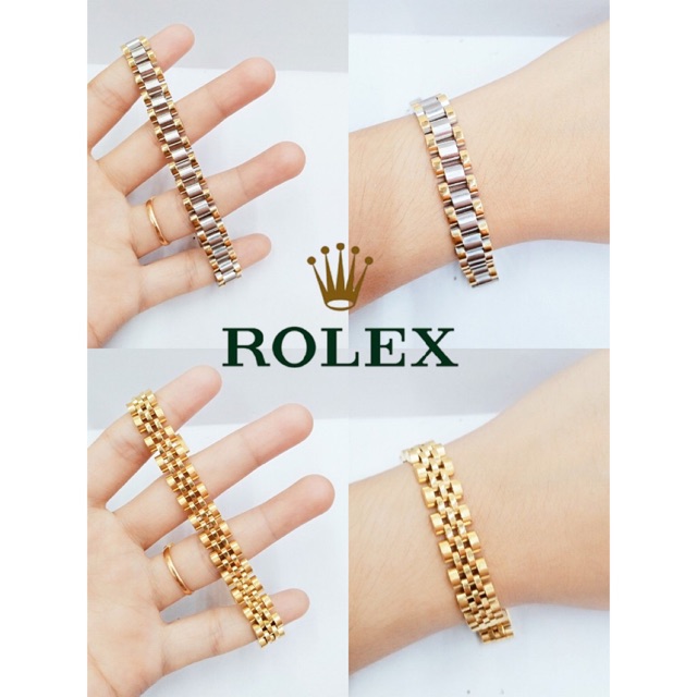 Men s Bracelet Rolex bracelet Gold twotone Stainless Steel mens