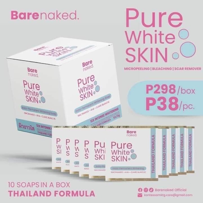 BARE NAKED PURE WHITE 12X INTENSE WHITENING Shopee Philippines