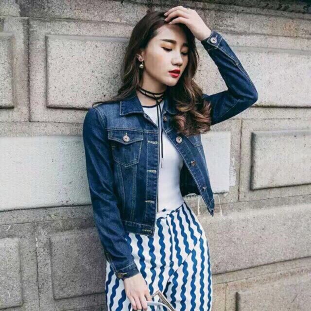 Maong jacket for ladies hotsell