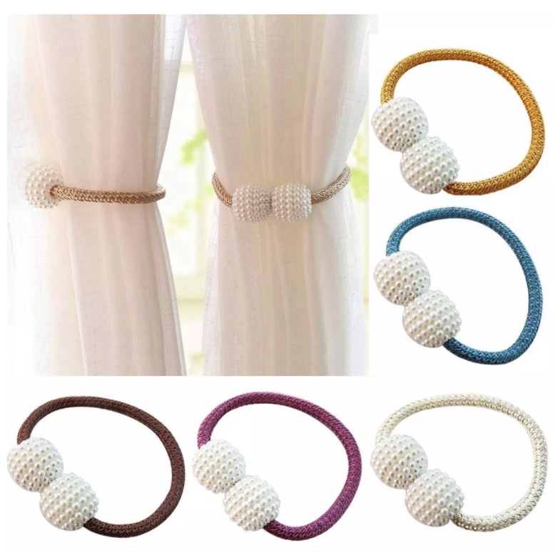Wholesale Modern Magnetic Curtain Rope Tieback Pearls Clips Hanging Ball -  China Curtain Pearl Magnetic, Blinds Fabric