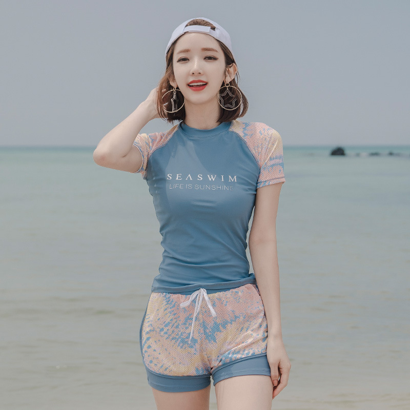 T shirt and store shorts swimsuit