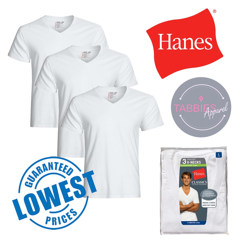 HANES - NEW - MEN'S XL - WHITE 100% COTTON MOST COMFORTABLE