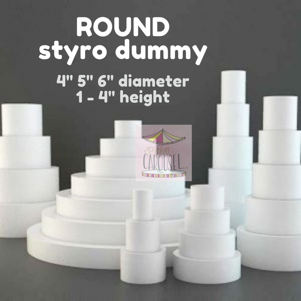 6 x 5 Round Styrofoam Cake Dummy