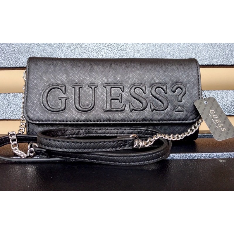 Guess clutch store black