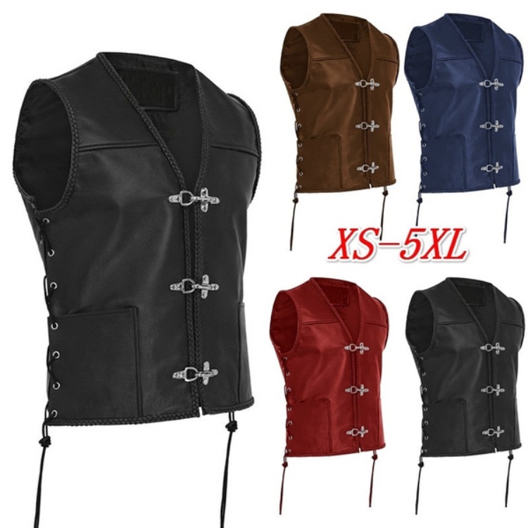 Warrior Leather Camisole Knight Costume Men Medieval Leather Armor