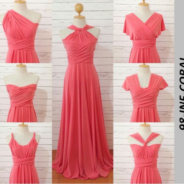 Coral pink hotsell infinity dress