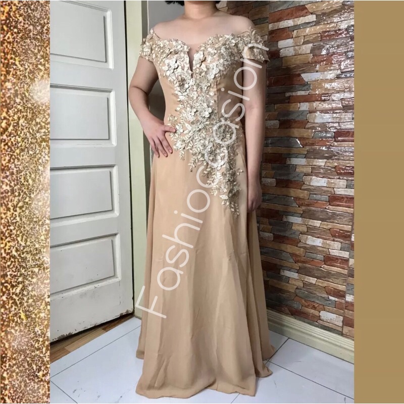 Gold gown for shop principal sponsor wedding