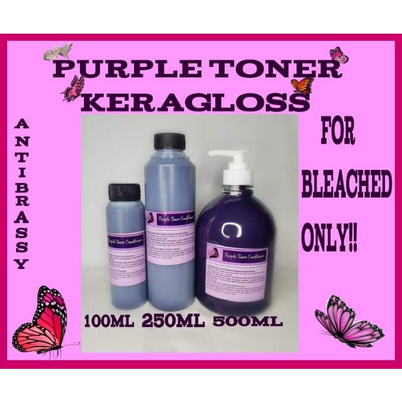 PURPLE KERATIN TONER conditioner Tone your Brassy Bleached