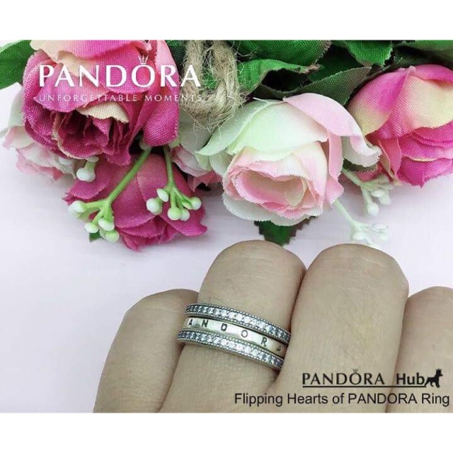 Flipping hearts of hot sale pandora ring