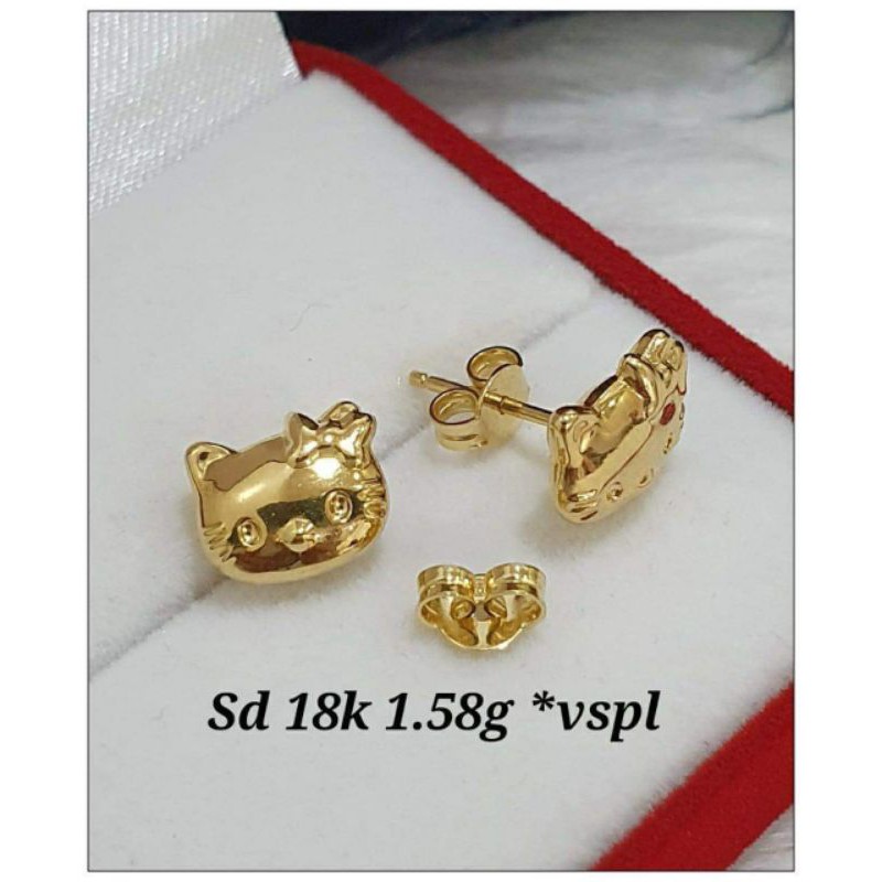 Hello kitty hot sale gold earrings