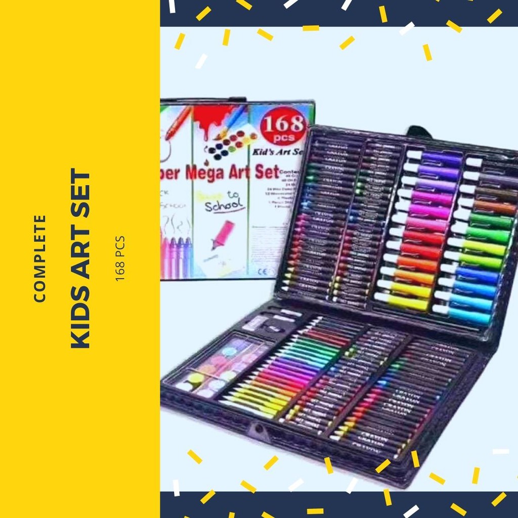 Best Colour Set for Kids  168 Pcs Colour Art Kit – School Mall