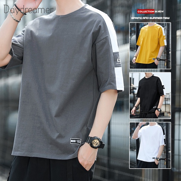 tshirt for men Ready Stock Korean Men s Summer Cotton T shirt Loose Top Shopee Philippines