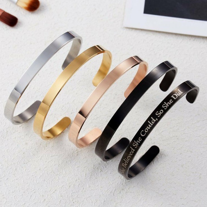 Customized Bracelet Women Personality Stainless Steel Couple