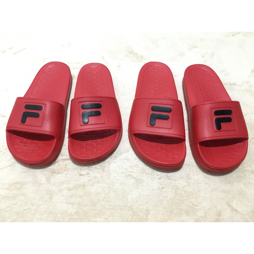 Brand New Red Fila Women s Flip Flop Slides Shopee Philippines