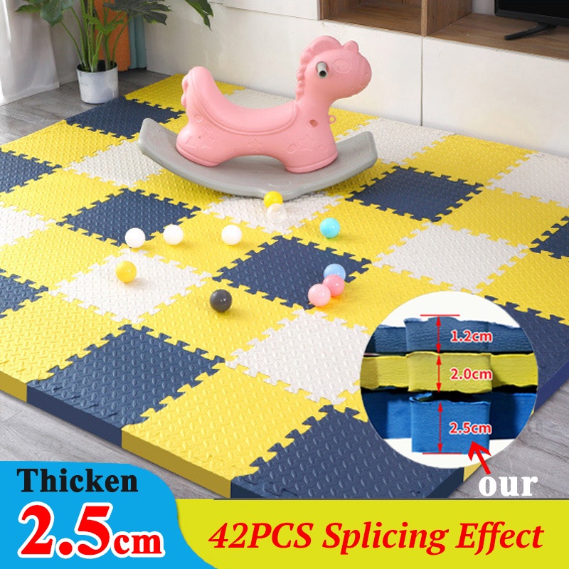 60*60cm Puzzle Mat 2.5cm Thick Baby Mat Foam Soft Floor For Children Room  Decor Kids Crawling Carpet Anti-slip Pad Play Mat Toys