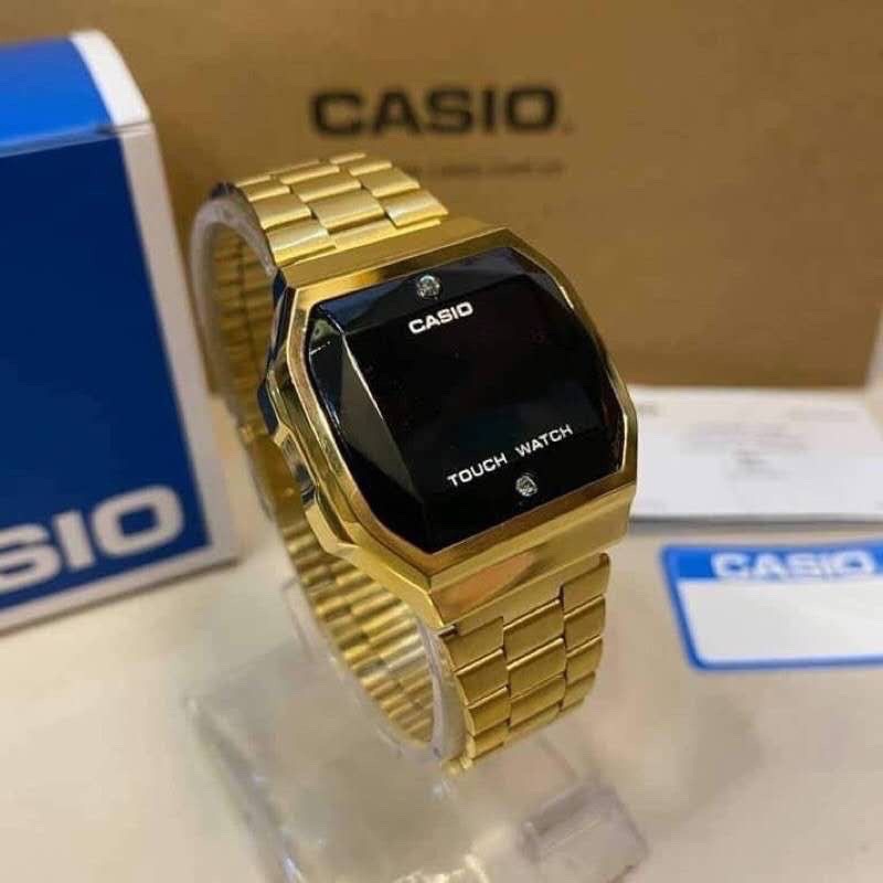 Gold Casio Digital Touch Screen LED Watch