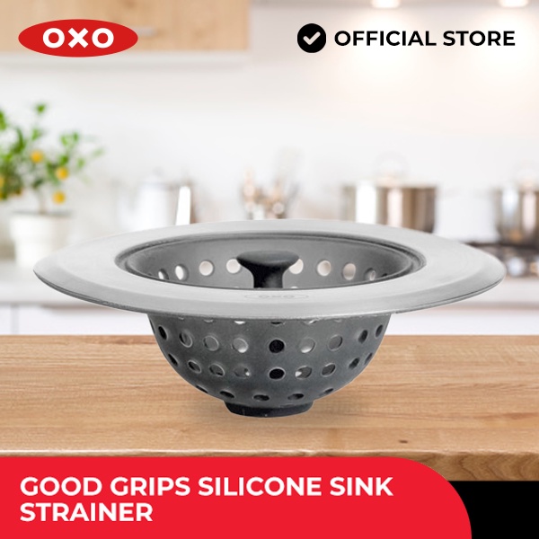 OXO Good Grips Silicone Sink Strainer with Stopper 13184900 - The Home Depot