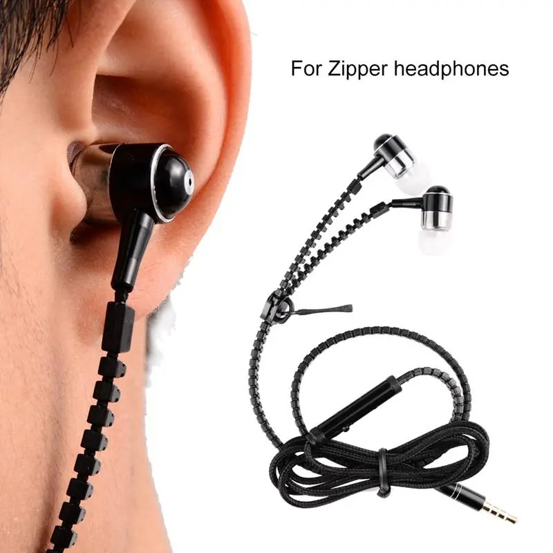 99 Quality Ear Earphones with Microphone Handsfree Zipper 3.5mm