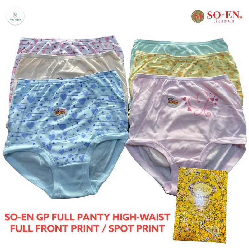 Original SOEN Ladies Full Panty GP Printed Adult High Waist Panty