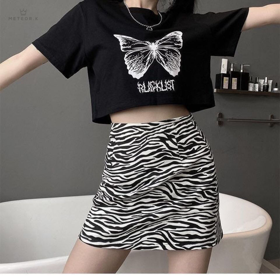 Short zebra clearance skirt