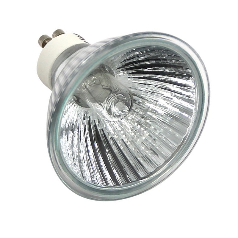 Korea Bulb 50W 220V GU10 Flood FL W/Front Glass Halogen Light Bulb GU10  Bright Warm White Halogen Lamp Home Light Bulbs 220/240V