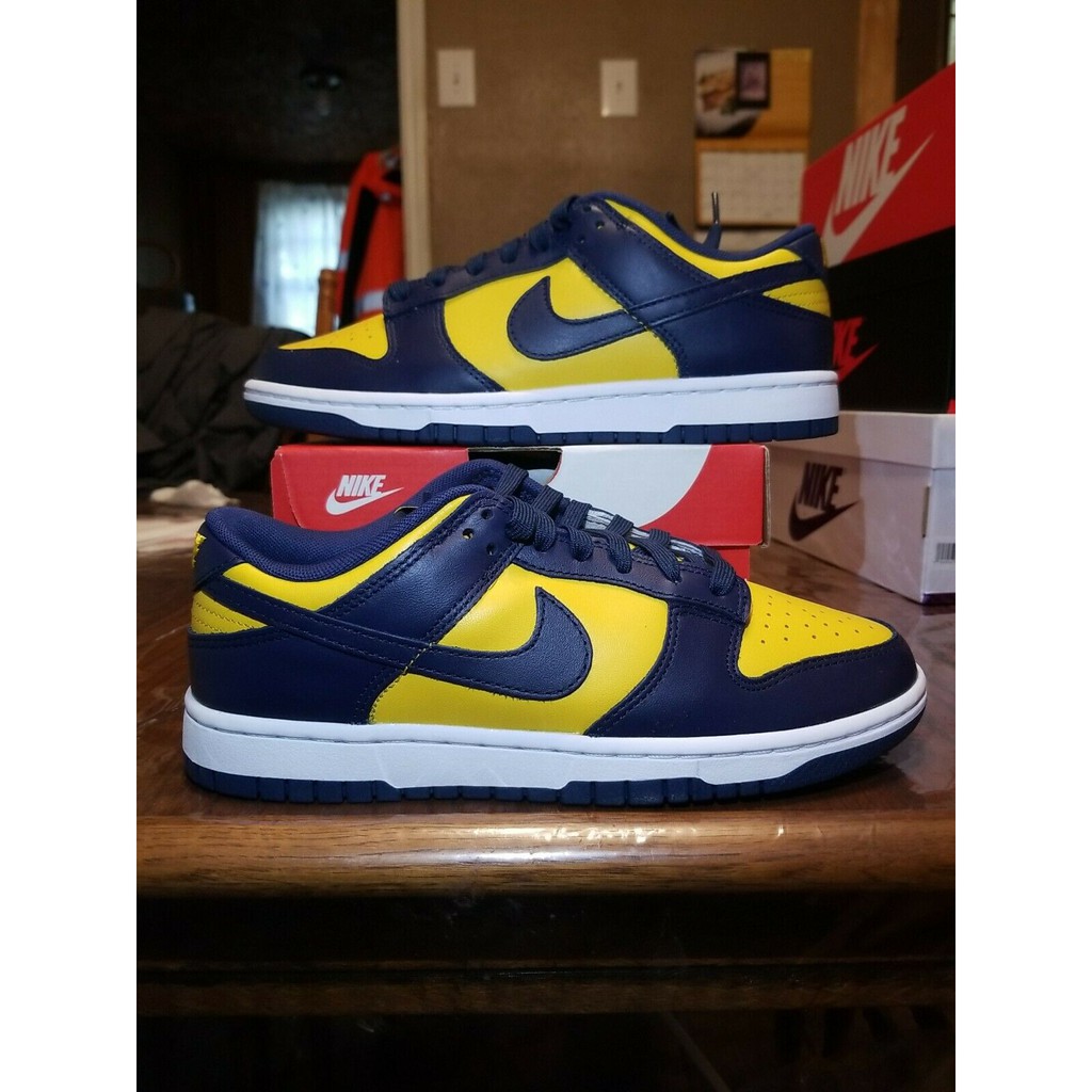 Nike Dunk Low Retro Michigan Varsity Blue Yellow DD1391-700 White