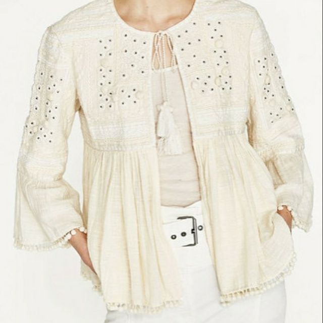 Pom pom jacket outlet zara