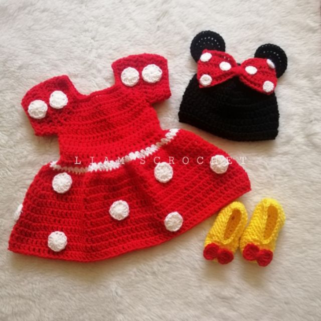 Crochet minnie hot sale mouse dress