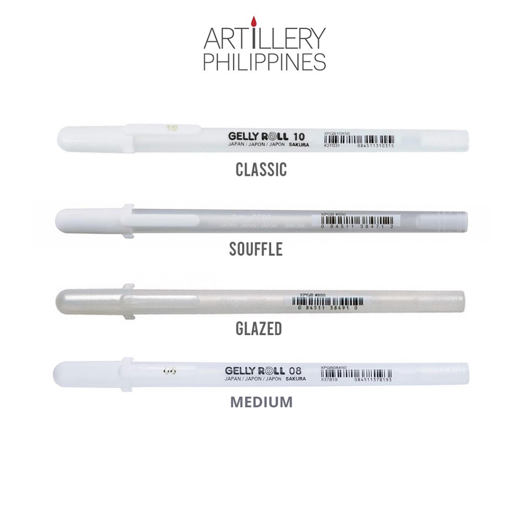 Sakura Gelly Roll White Gel Pen - Classic White 0.5Mm 1.Mm Souffle