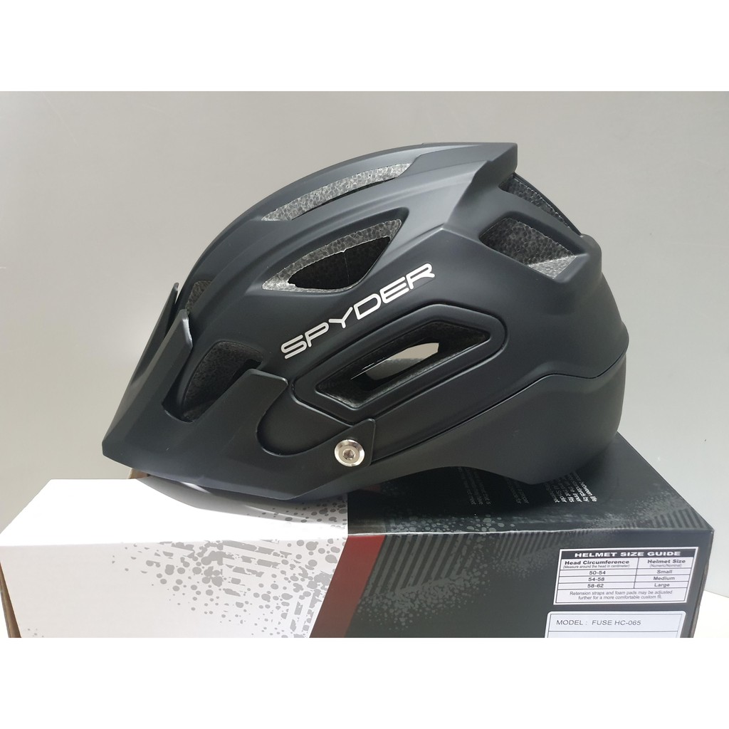 Spyder helmet store for mountain bike