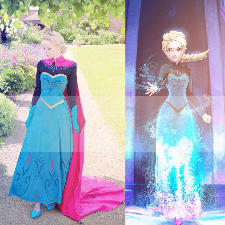 Elsa coronation hot sale dress cosplay