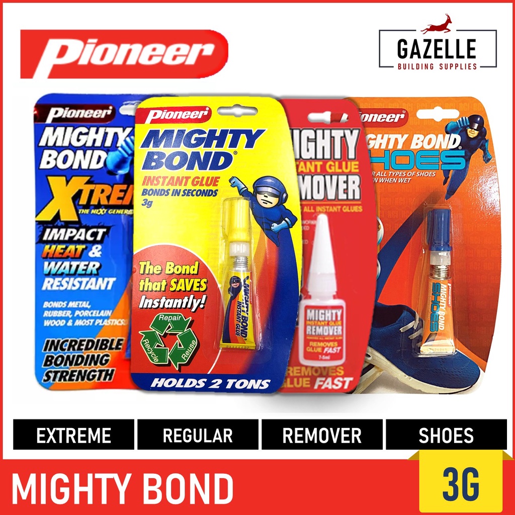 Pioneer Mighty Bond Shoes 3g Instant Glue Shoe Repair