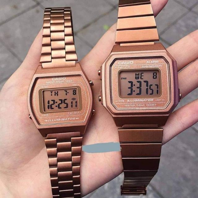 Casio rose hotsell gold digital watch