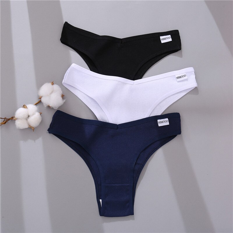 AllOfMe 3PCS/Set Women's Panties Briefs Cotton Underwear Sexy